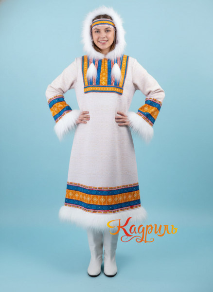 Костюм северный женский белый. Рис. 1