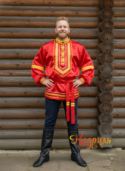 Косоворотка красная. Рис. 1