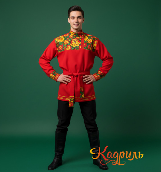 Косоворотка с цветами . Рис. 1