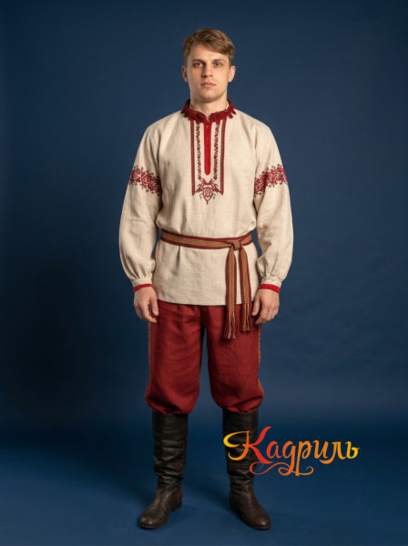 Мужской славянский костюм. Рис. 1