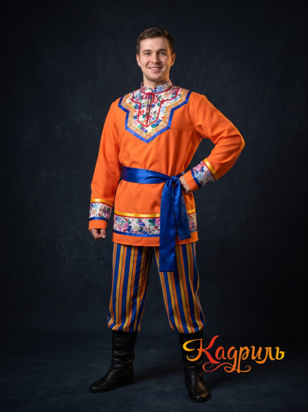 Костюм мужской яркий для мужчин. Рис. 1