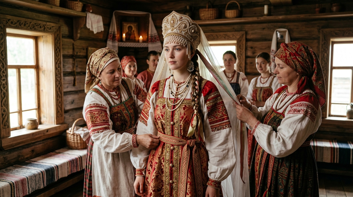 Русское свадебное платье: как одевались невесты на Руси, история свадебного наряда