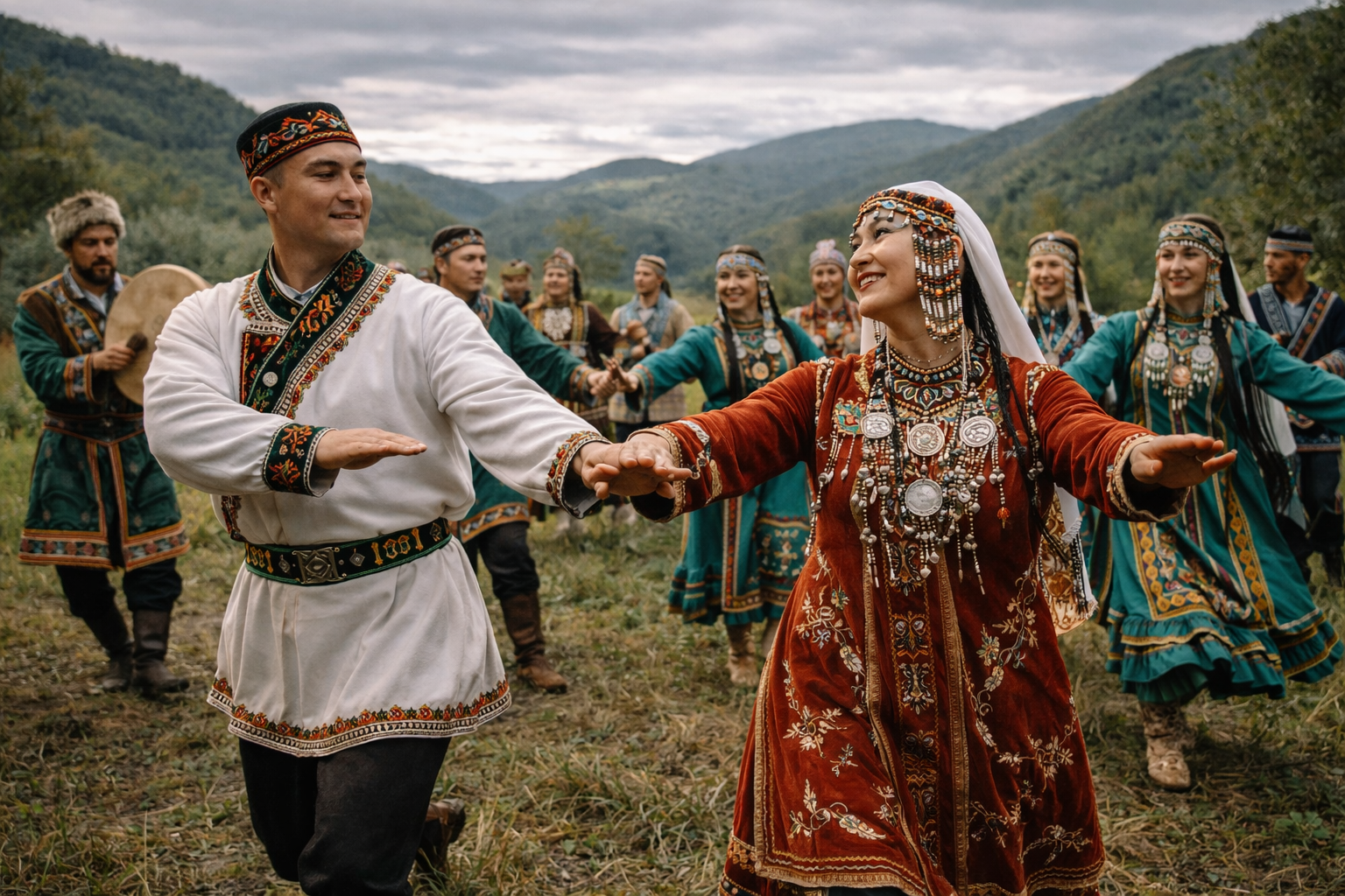 Характерные черты коллективного танца в башкирской культуре